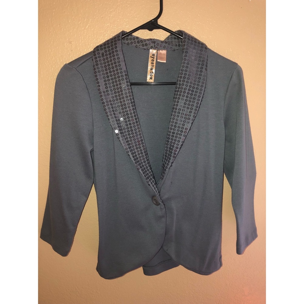 Eyeshadow Gray Sequence Blazer